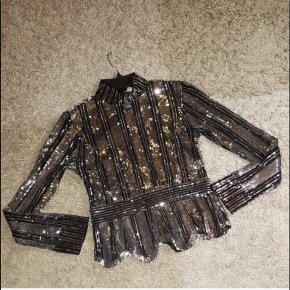 NWOT Derek Lam sequin shirt - Picture 5 of 7